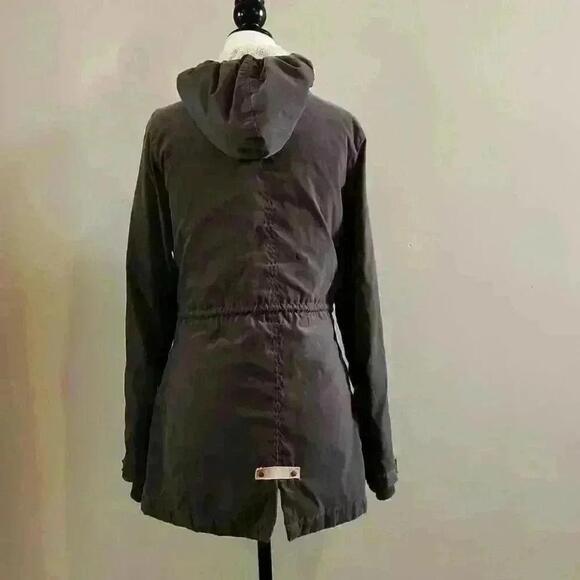 Outer Wear Ladies Gray Soft Velvet Jacket With Fleece Lined Hood Us Xs - Picture 7 of 12